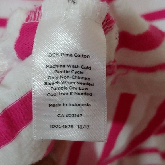Talbots Cotton Striped Top Peplum - Picture 6 of 9